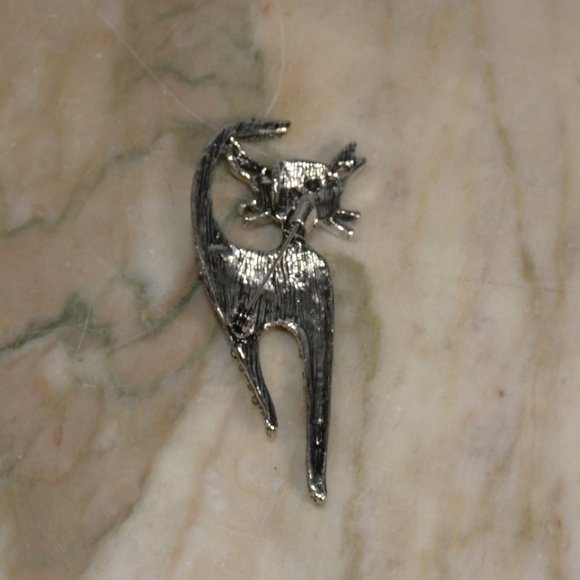 Sparkling Rhinestone Cool Cat, Kewl Kitty - Brooch Pin - with Gifting Box - Picture 8 of 8